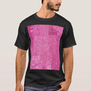 Camiseta Brillante Resumen Rosa Abstrante Glosa Mosaica