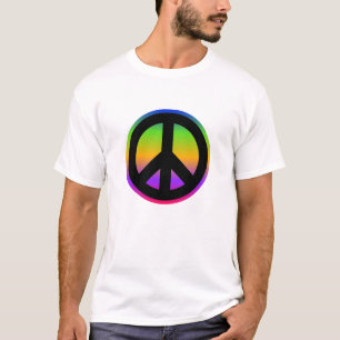 Camiseta Brillante símbolo de la paz del arco iris con cami