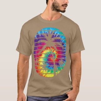 Camiseta Brillante Tejido Con Palmeras Playa Guay Tropical