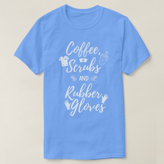 Camiseta Brillantes de café y guantes de goma (Diseño del anverso)