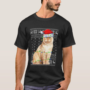 Camiseta Brillantes navidades suaves Santa Scottish Fold Ca