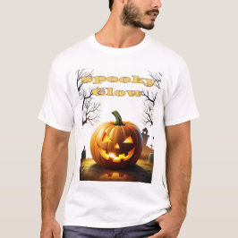 Camiseta Brillo conmovedor: la calabaza de Halloween