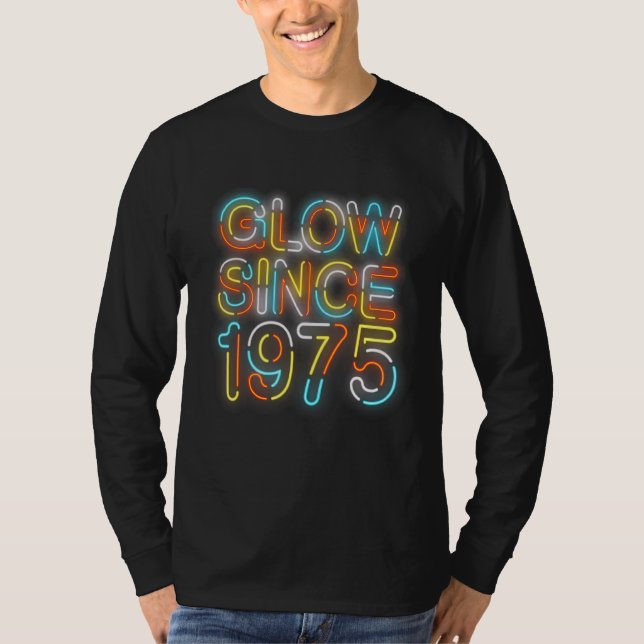 Camiseta Brillo de cumpleaños 47 desde 1975 Gafas de sol an (Anverso)