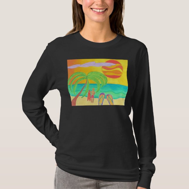 Camiseta Brillo de los destellos tropicales (Anverso)