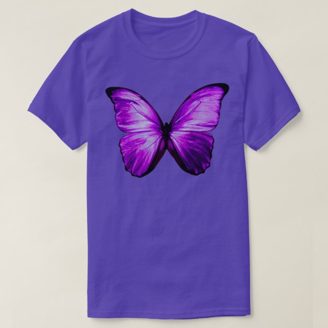 Camiseta Brillo de mariposa morada (Diseño del anverso)