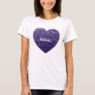 Camiseta Brillo de purpura ultra violeta oscuro personaliza