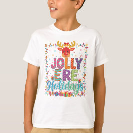 Camiseta "Brillo de Reno y Flujo Navideño"