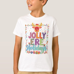 Camiseta "Brillo de Reno y Flujo Navideño"