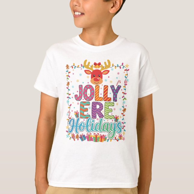Camiseta "Brillo de Reno y Flujo Navideño" (Anverso)