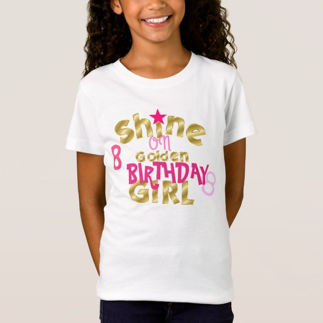 Camiseta Brillo en chica del cumpleaños (Anverso)