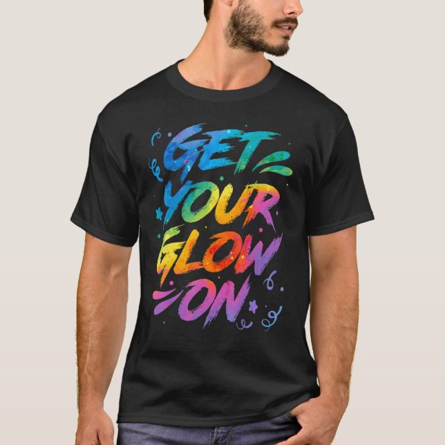 Camiseta Brillo En Colores Brillantes Tema 80 (Anverso)