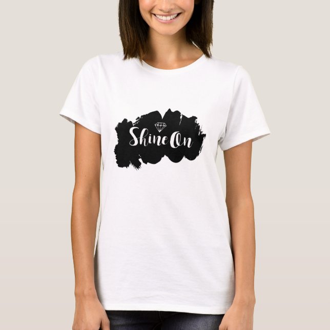 Camiseta Brillo En La Tipografía Inspiradora (Anverso)