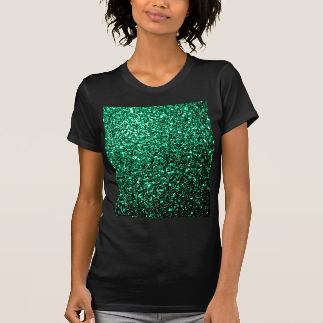 Camiseta Brillo falso verde esmeralda (Anverso)
