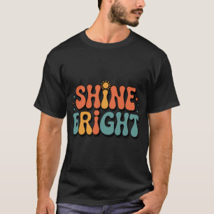 Camiseta Brillo Retro Brillante Estética Groovy Tipografía