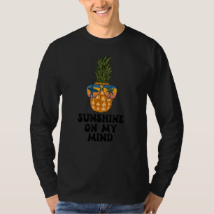 Camiseta Brillo Solar En Mi Mente Retro Piña Soleada Con