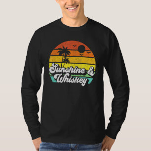 Camiseta Brillo y Whisky Vacaciones Retro Verano Frase Homb
