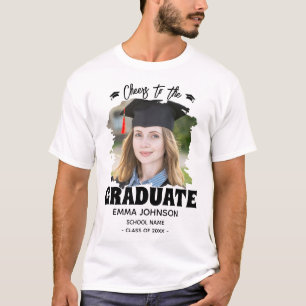 Camiseta Brindis al graduado con foto personalizada de la f