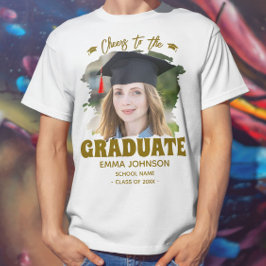 Camiseta Brindis al graduado con foto personalizada nombre 