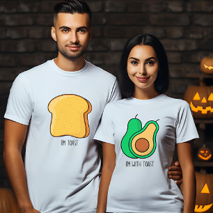 Camiseta Brindis de aguacate de traje de pareja de Hallowee