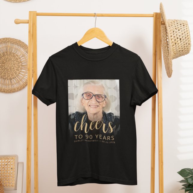 Camiseta Brindis de foto personalizada Fiesta de cumpleaños (Subido por el creador)