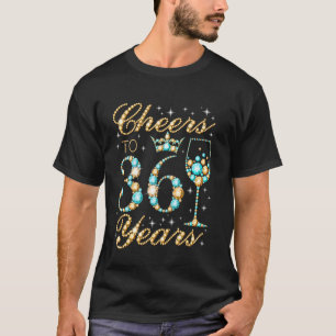 Camiseta Brindis por 36 años Cumpleaños número 36 Mujer Pri