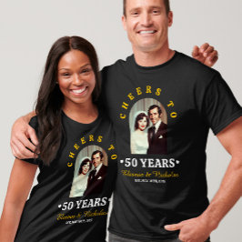 Camiseta Brindis por 50 años Bodas de Oro Foto de aniversar