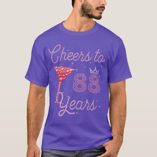Camiseta Brindis por 88 años Cumpleaños 88 88 años Cumpleañ