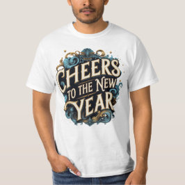 Camiseta Brindis por el Año Nuevo Champán