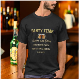 Camiseta Brindis y Cervezas Fiesta de Soltero Personalizada