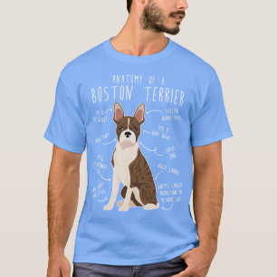 Camiseta Brindle Boston Terrier Dog Anatomía