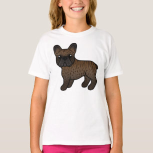 Camiseta Brindle Bulldog francés lindo perro caricaturista