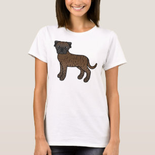 Camiseta Brindle Bullmastiff Cute Cartog Dog