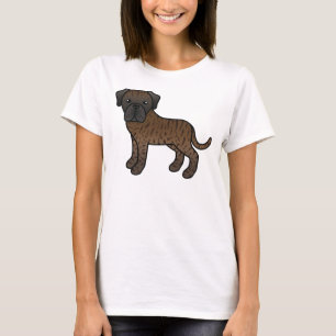 Camiseta Brindle English Mastiff Cute Cartog Dog
