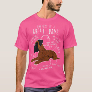 Camiseta Brindle Great Dane Dog Anatomía
