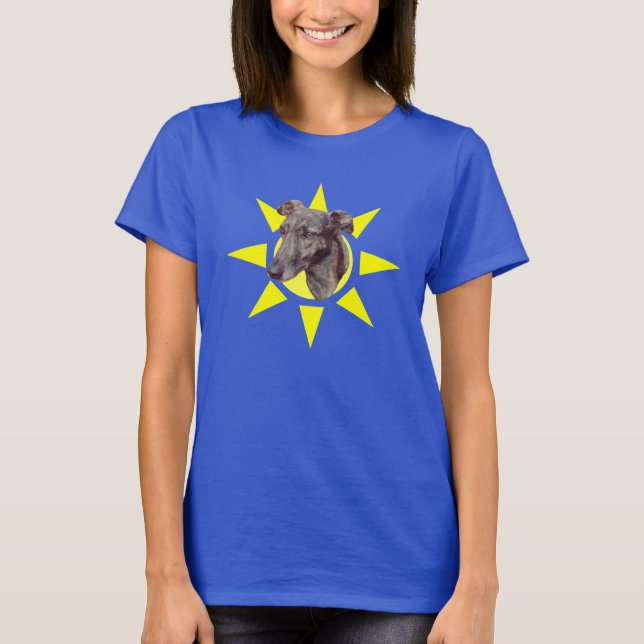 Camiseta Brindle Greyhound Face Dog Shirt (Anverso)
