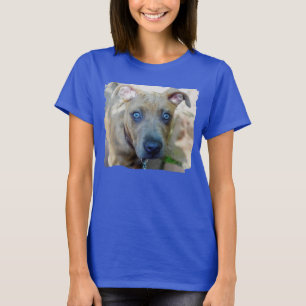 Camiseta Brindle Pit Bull con una foto de Shirley Taylor