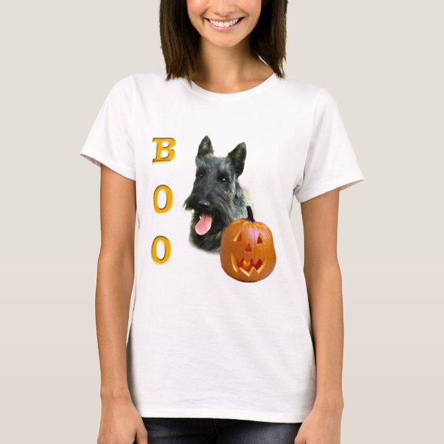 Camiseta Brindle Scottish Terrier Boo (Anverso)