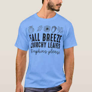 Camiseta Brisa Caída Brisa Crunchy Hojas Calabazas Por Favo