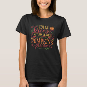 Camiseta Brisa Caída Sale De Otoño Las Calabazas Por Favor 