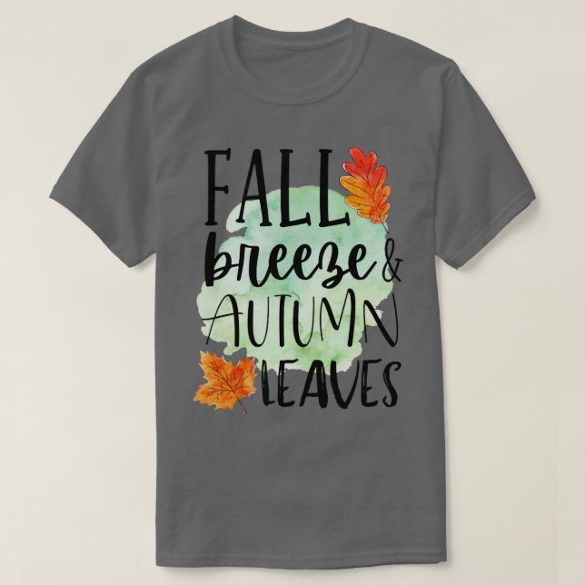 Camiseta Brisa de otoño hojas de otoño 1 (Diseño del anverso)