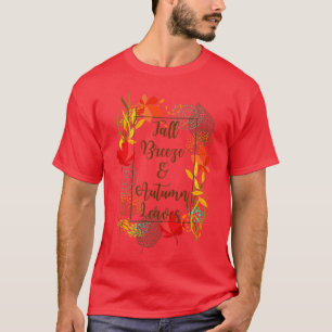 Camiseta Brisa de otoño y hojas de otoño