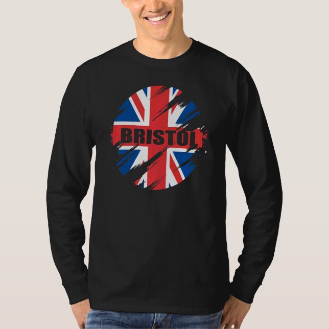 Camiseta Bristol Bandera Británica Inglaterra Reino Unido R (Anverso)