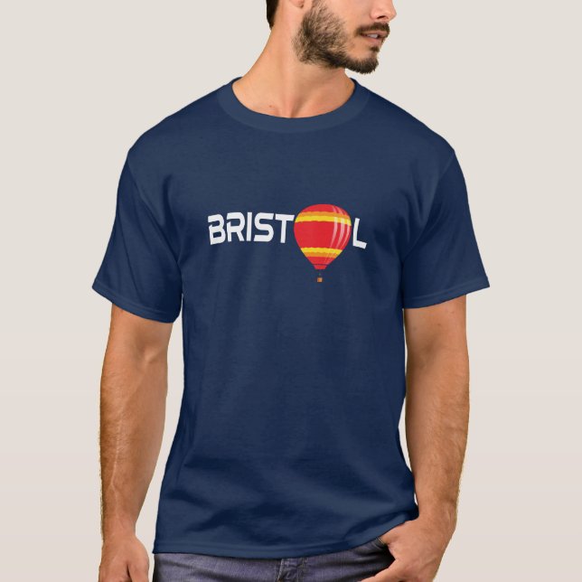 Camiseta Bristol Hot Air Ballooning Guay Typographic (Anverso)