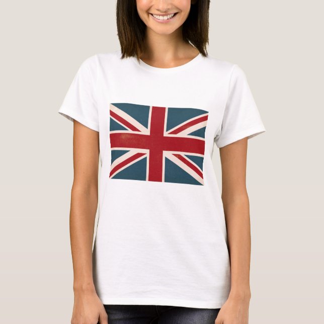 CAMISETA BRITÁNICA DE LA BANDERA DE UNION JACK DEL (Anverso)