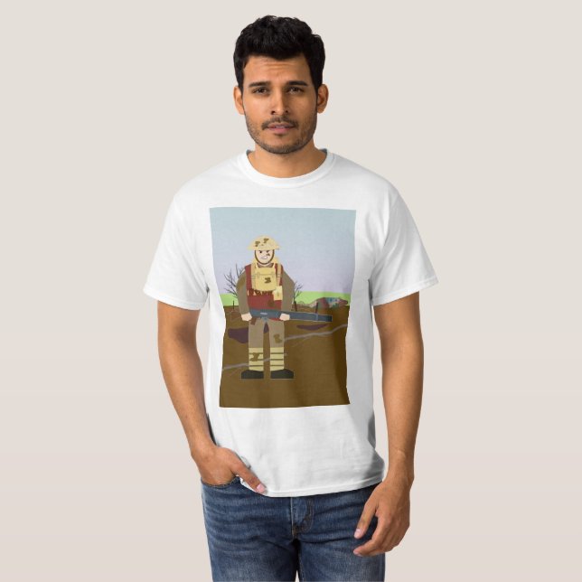 Camiseta británica del artillero de 2# Lewis (Anverso completo)