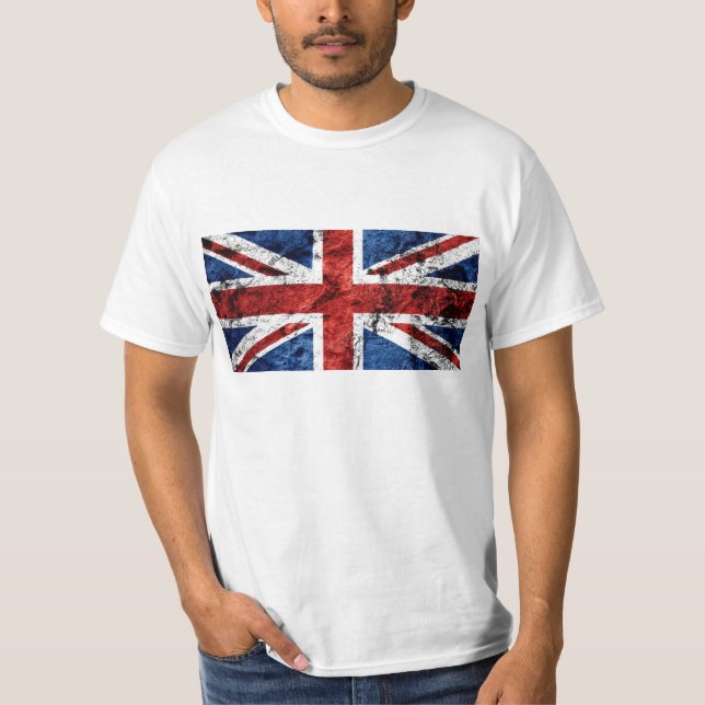 Camiseta BRITÁNICA del GRUNGE de la BANDERA (Anverso)