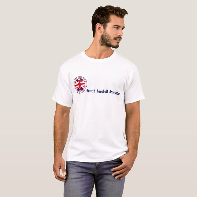 Camiseta británica del logotipo de la asociación (Anverso completo)