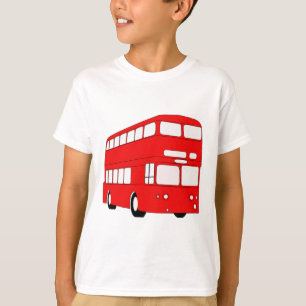 Camiseta Británico, bus, foto de dos pisos.