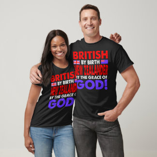 Camiseta Británico Por Nacimiento Nueva Zelanda Gracia De D
