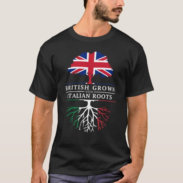 Camiseta Británicos crecidos con el diseño de Italia   de (Anverso)